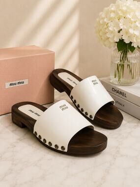 Miu Miu Clog Slide Sandal (Women)*$875 Retail*Current Model